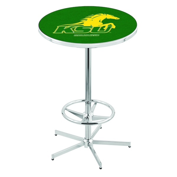 42" Chrome Kentucky State University Pub Table, 36" dia. Top