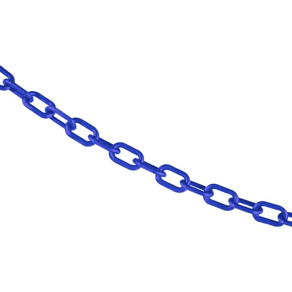 3/4" x 50' Blue Plastic Safety Chain