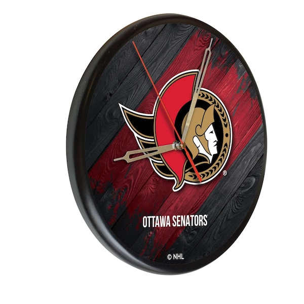 Ottawa Senators 13" Solid Wood Clock