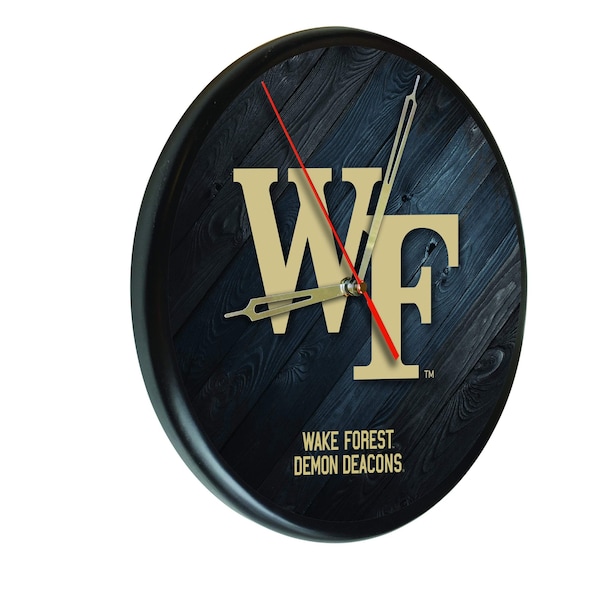 Wake Forest University 13" Solid Wood Clock
