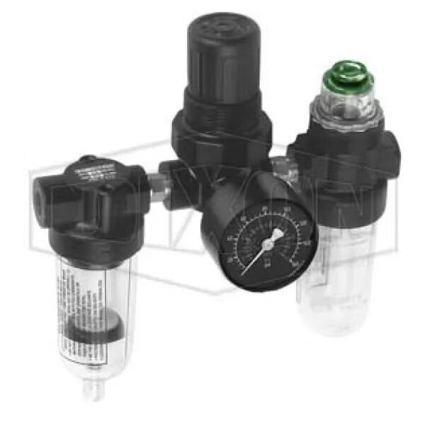 Norgren by  Compact Miniature Relieving Combination Unit, 1/4 in Port, 14 SCFM Flow Rate, 150 psi Pr