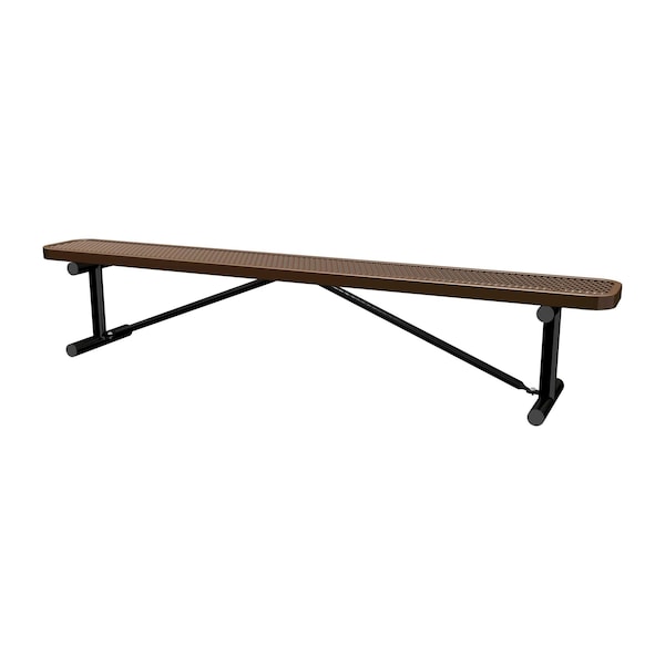 Portable, Bench w/o Back, 8ft., Brown