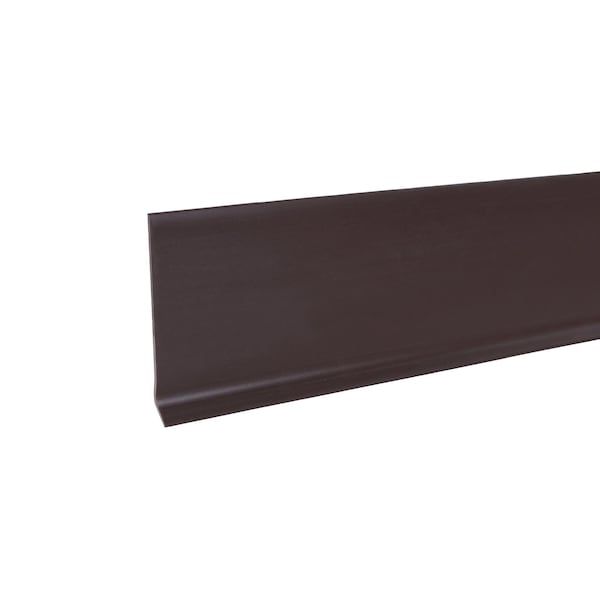 Wall Base Molding, PVC Vinyl, Brown, 720 in L, 4 in H