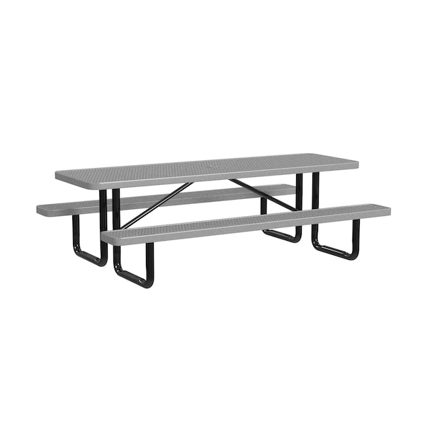 Rectangle Portable Picnic Table, Granite, 8 ft L
