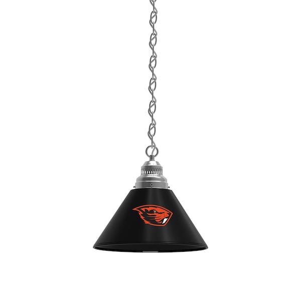 Oregon State Pendant Light, Chrome Fixture