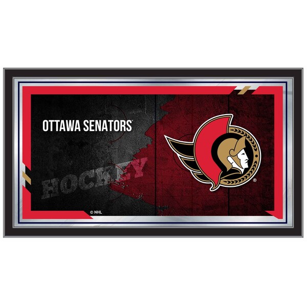 Ottawa Senators 15" x 26" Hockey Collector Mirror by Holland Bar Stool Company