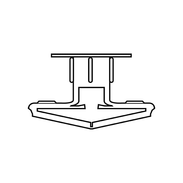 Wing Nut, 1", Polypropylene, Plain, 100 PK