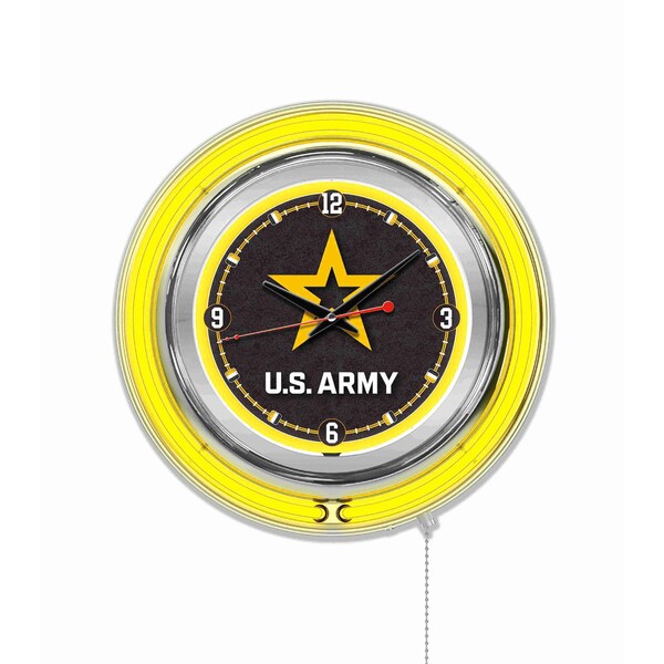 United States Army Double Neon 15" Clock