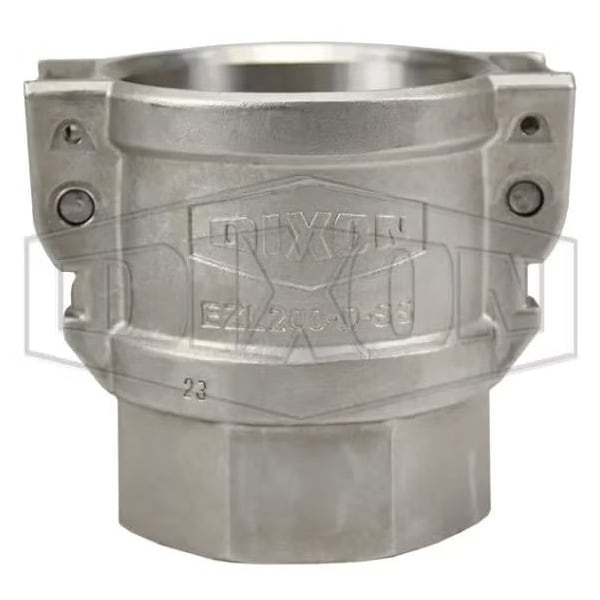 EZLink Type D Armless Cam and Groove Coupling, 3 in Nominal, Coupler x FNPT End Style, 316 SS