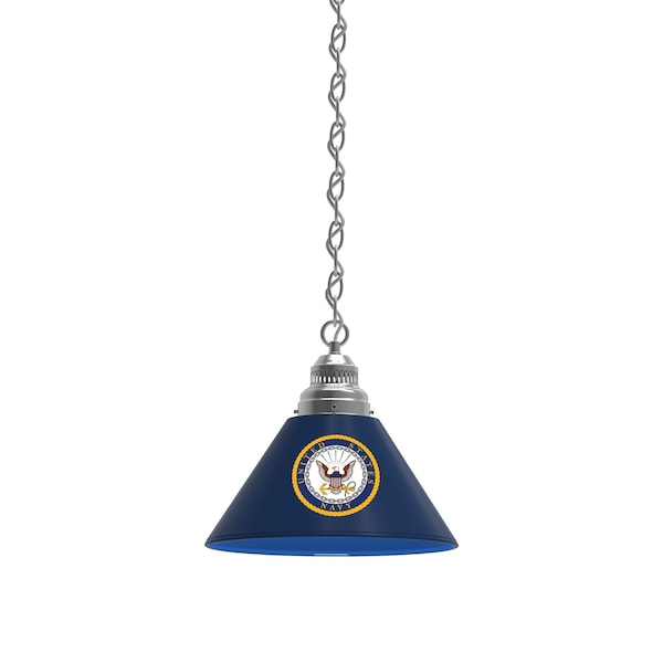 U.S. Navy Pendant Light, Chrome Fixture