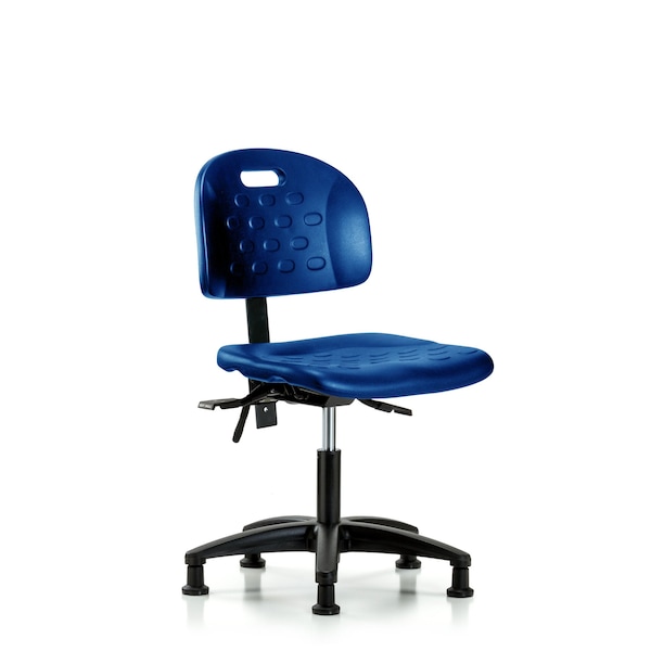 Poly Chair, Desk, Tilt, Glides, Blue