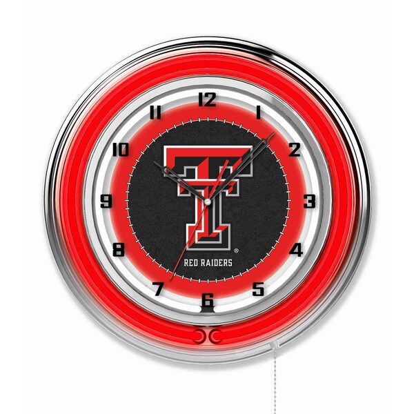 Texas Tech University Double Neon 19" Clock