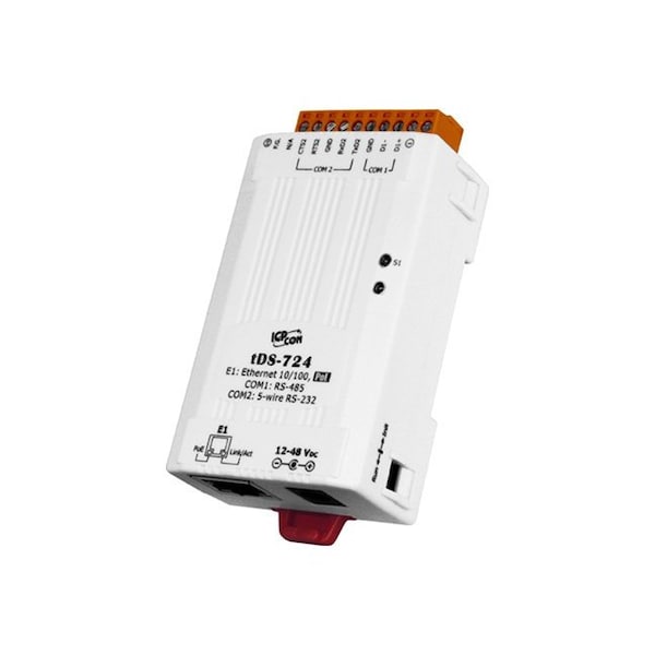 tDS724 Serial to Ethernet Device Server, 1 RS232 and 1 RS485