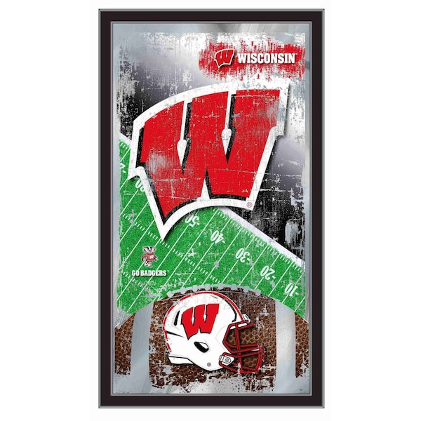 Wisconsin 15" x 26" Football Mirror