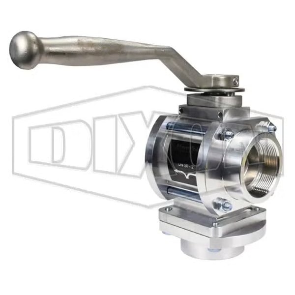 Mann-Tek by 2-WayBV200 2-Way Ball Valve, 2 in Nominal, FNPT End Style, Aluminum Body, Full Port, FPM