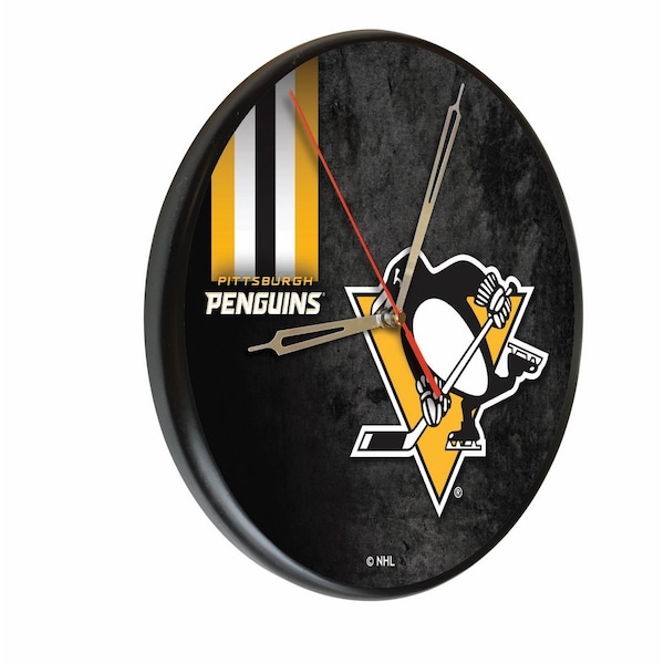 Pittsburgh Penguins 13" Solid Wood Clock