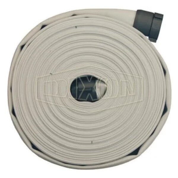Single Jacket Mill Hose, 1-1/2 in, NST NH, 100 ft L, 112 psi, Synthetic, Domestic