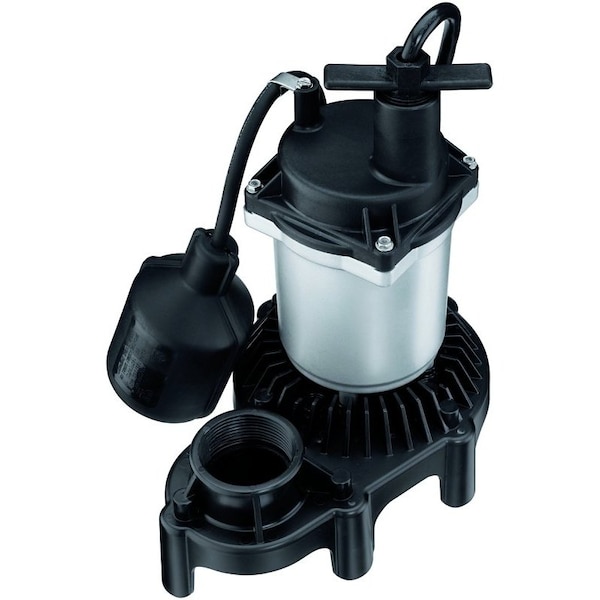 Sta-Rite Simer 2161 Sump Pump, 115 V, 3.9 A, 1-1/4 in Inlet, 1-1/2 in Outlet, 1500 gph