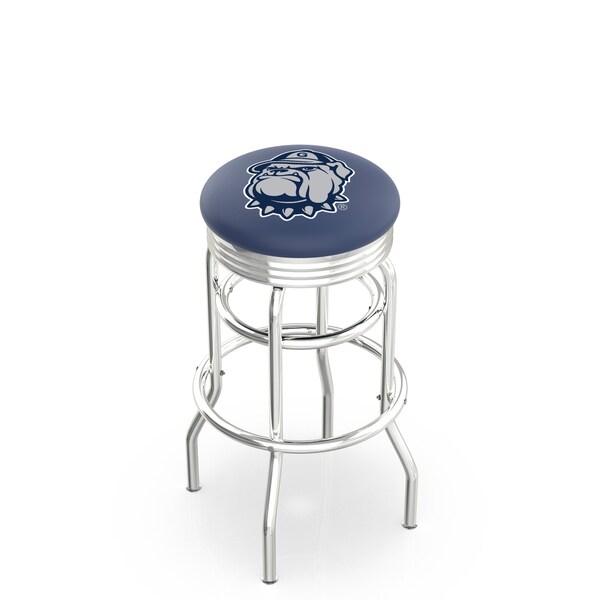 25" Chrome 2-Ring Georgetown Swivel Bar Stool, Accent Ring