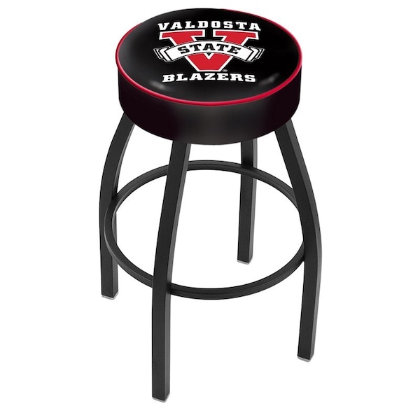 25" 4" Valdosta State Cushion Seat, Blk Wrinkle Base Swivel Bar Stool