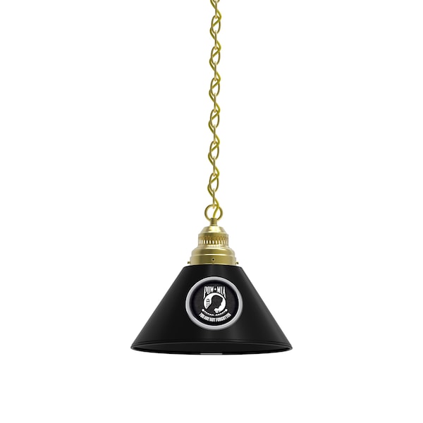 POW/MIA Pendant Light, Brass Fixture