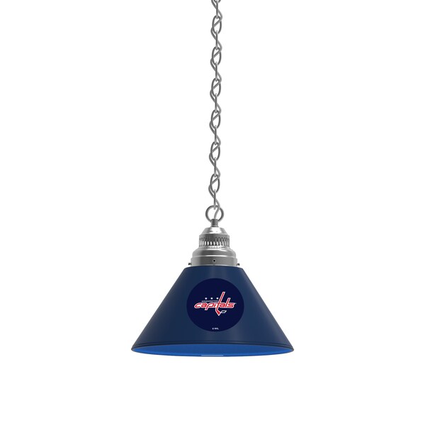 Washington Capitals Pendant Light, Chrome Fixture
