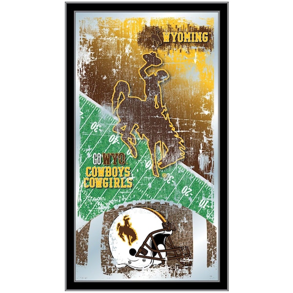 Wyoming 15" x 26" Football Mirror