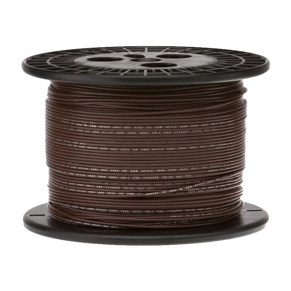 18 AWG Gauge UL1061 Stranded Hook Up Wire, 300V, 0068 Diameter, Brown, 250 ft Length