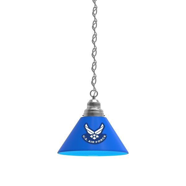 U.S. Air Force Pendant Light, Chrome Fixture