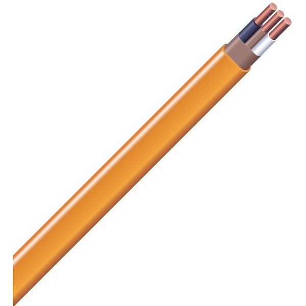NM-B Non-Metallic Building Cable, 10 AWG, 2C, Orange, Solid, 250 ft