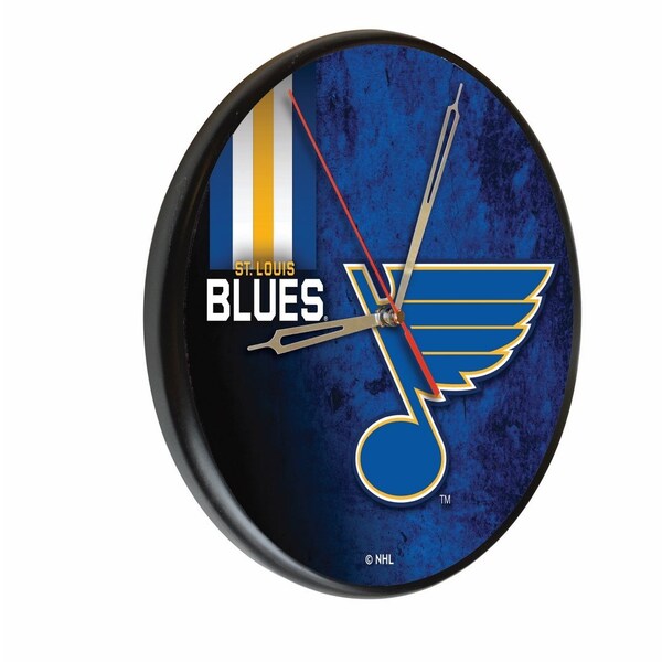 St Louis Blues 13" Solid Wood Clock