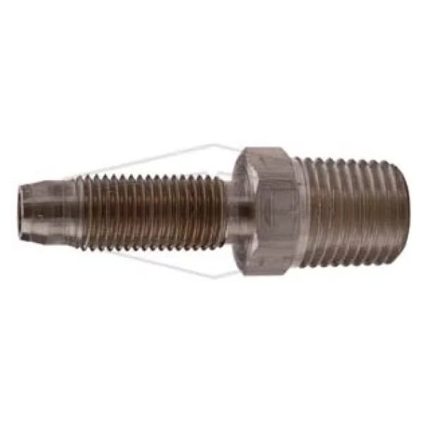 Reusable Stem Fitting, 3/8 in Nominal, Hose ID x MNPTF End Style, 303 Stainless Steel