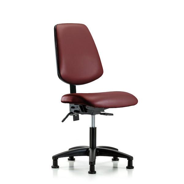 Vinyl Chair, Desk, Med Back, Tilt, Glides, Borscht