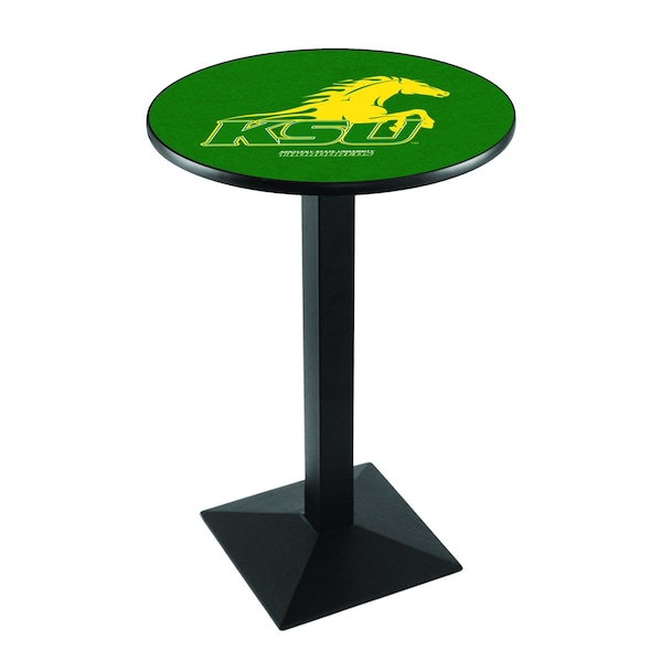 42" Blk Wrinkle Kentucky State University Pub Table, 36" dia. Top