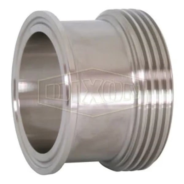 Clamp Adapter, 3 in, Clamp x Thread Beveled Seat, 304 SS, Domestic