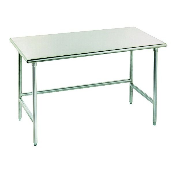 Work Table 96 in.W x 36 in.D 16 gauge 430 stainless steel top