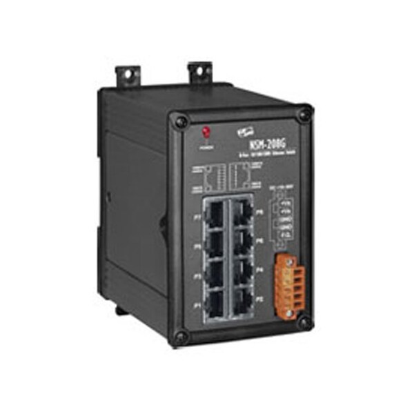 Unmanaged 8 Port Industrial 10/100/1000 BaseT Ethernet Switch, NSM208AG