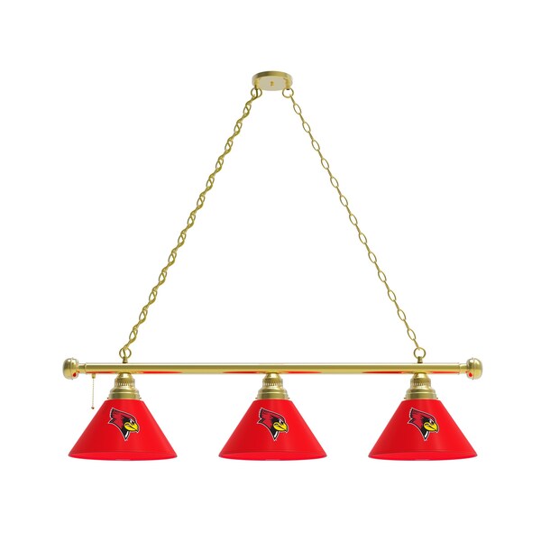 Illinois State 3 Shade Billiard Light, Brass Fixture