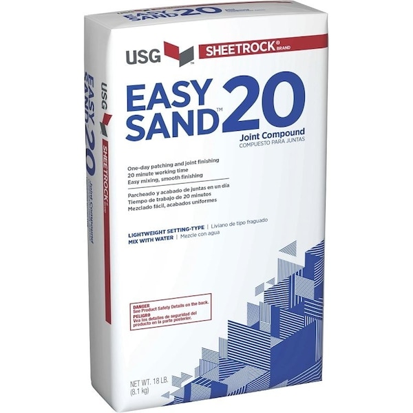 USG Easy Sand 384214120 Joint Compound, Powder, 18 lb Bag