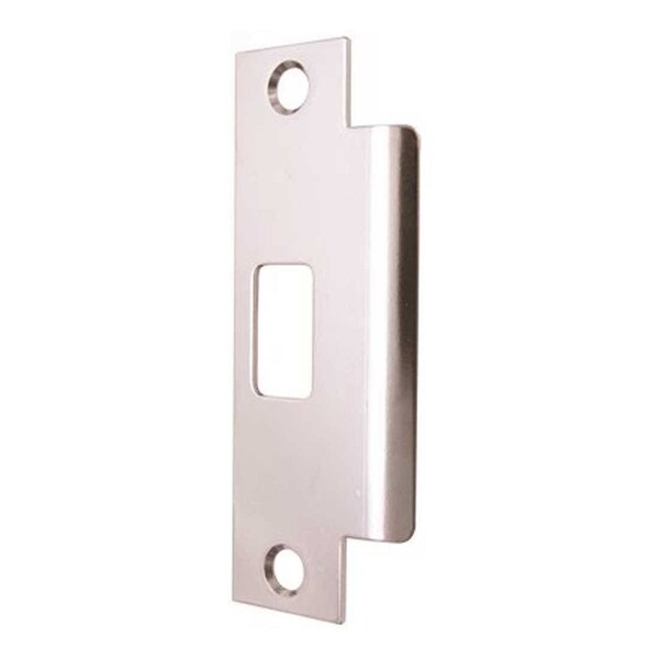 1-1/4 x 4-7/8 Asa Metal Jamb Strike, Brushed Chrome