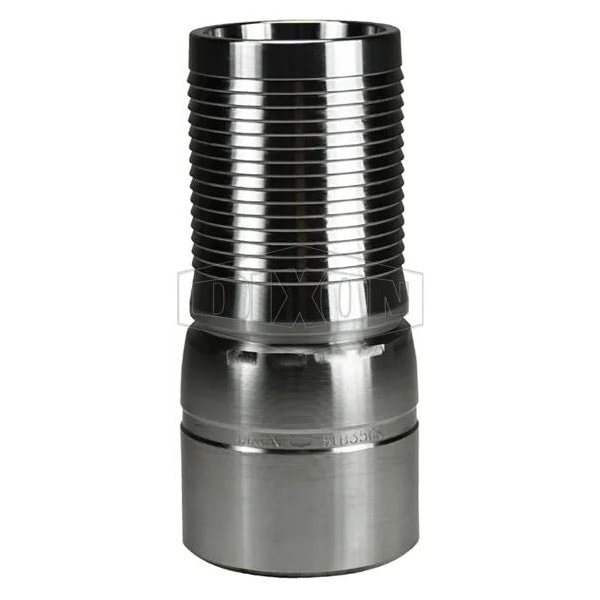 The Right Connection Crimp King Combination Nipple, 1-29/32 x 1-1/2 in, Hose Barb x Beveled End, Ca