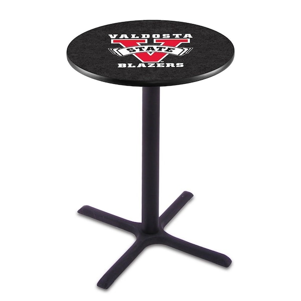 42" Blk Wrinkle Valdosta State Pub Table, 36" dia. Top