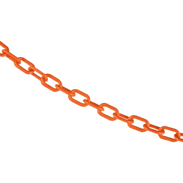 3/4" x 50' Safety Orange Plastic Safety Chain
