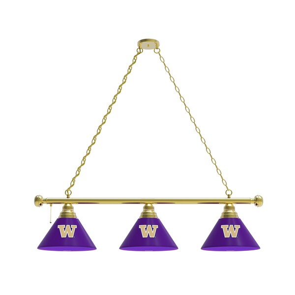 Washington 3 Shade Billiard Light, Brass Fixture