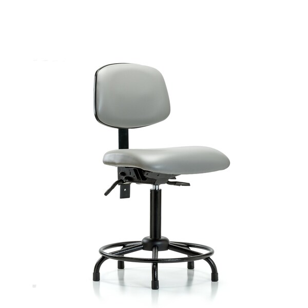Bench Chair, Vinyl, RT Tilt, Gld, Dov, No Arms, 22" to 29" Height, Dove