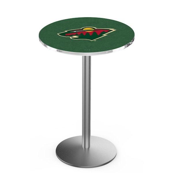 42" Stainless Steel Minnesota Wild Pub Table, 36" dia. Top