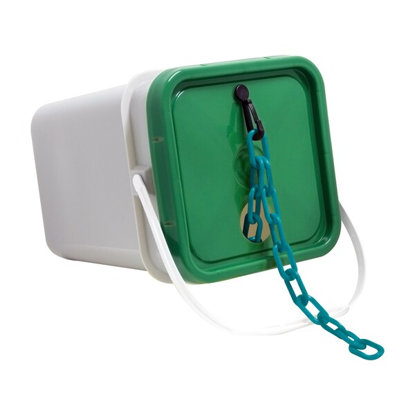 1" x 350' Turquoise Plastic Safety Chain - Pail