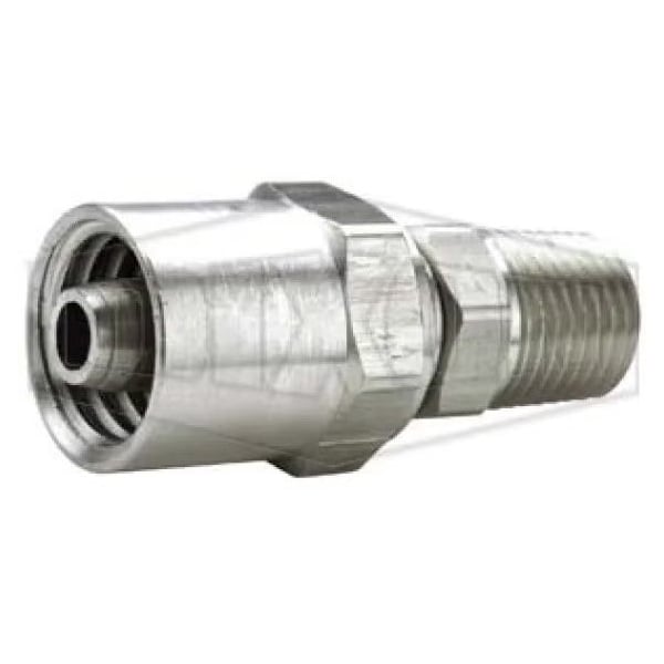 Reusable Hose Fitting, 1/4 in Nominal, Hose ID x MNPTF End Style, 303 SS, Domestic