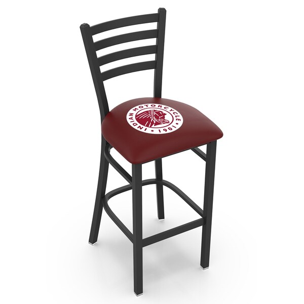 25" Blk Wrnkl Indian Motorcycle Blk Station Counter Stool, Ladder Back
