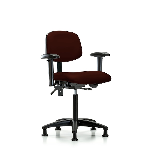 Chair, Vin, Med Bench, Tilt AA Glides, Burg, 6-Way Adjustable, 22" to 29" Height, Burgundy